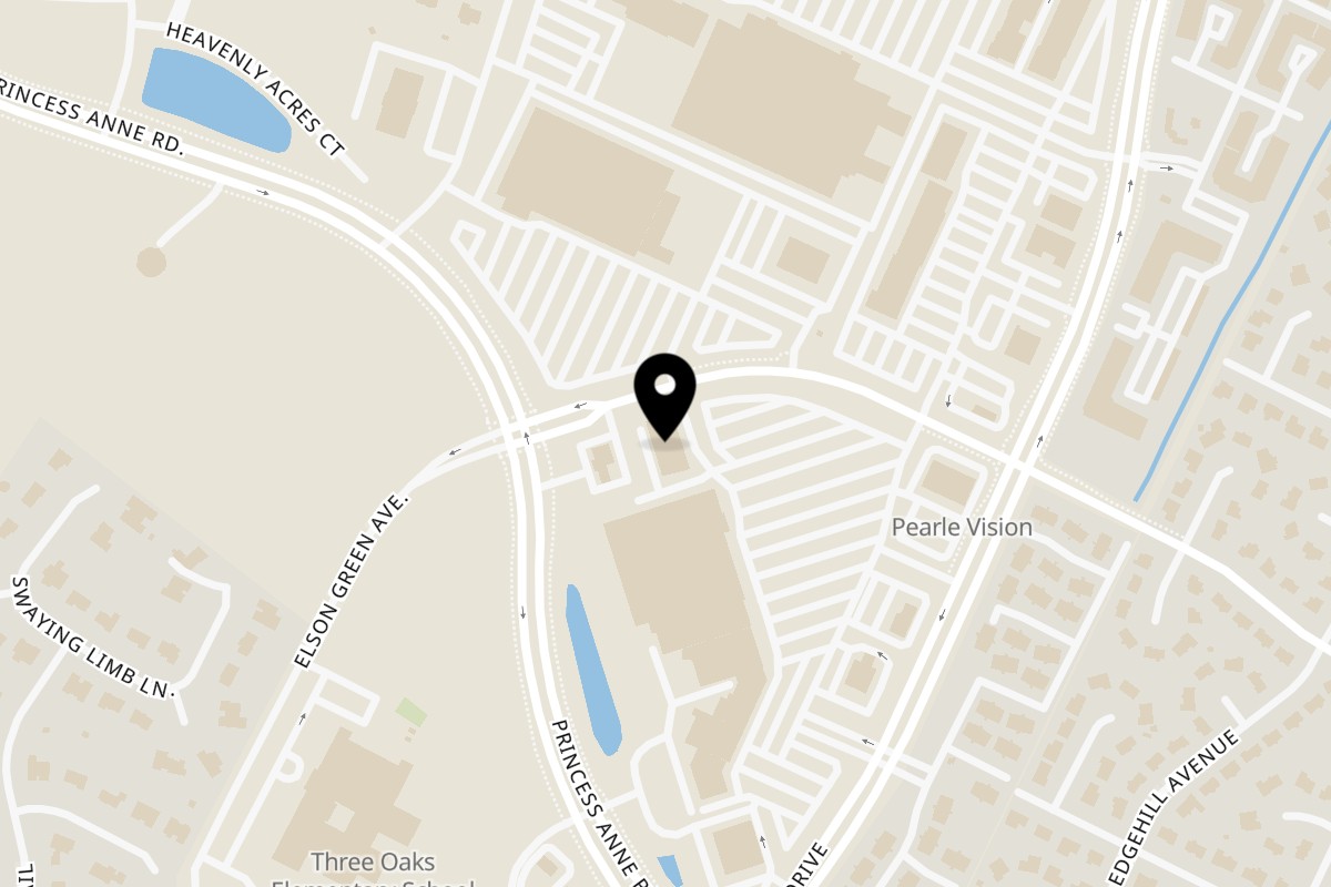 Map showing the location of Molly Ramen Redmill on 2217 Upton Dr #808 in Virginia Beach